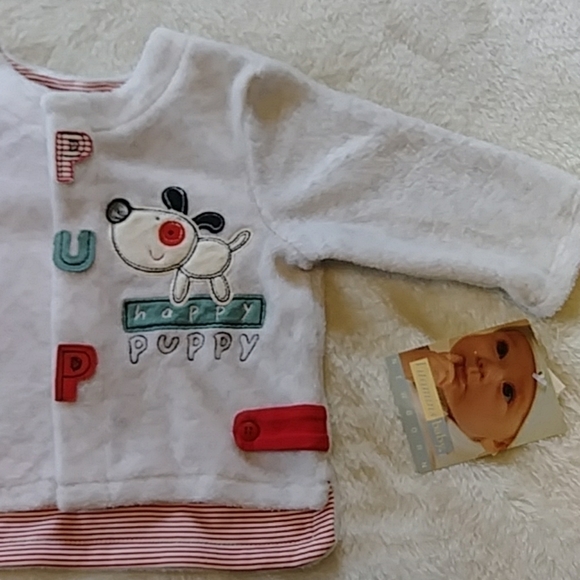 Nwt Baby Happy Puppy Button Up Sweater 3-6 Months - Picture 3 of 6